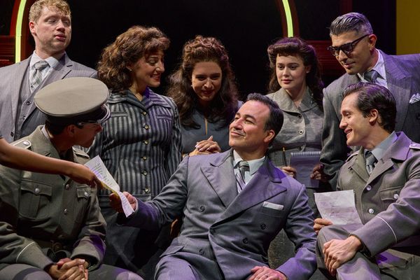 Caesar Samayoa (center) and the cast Photo