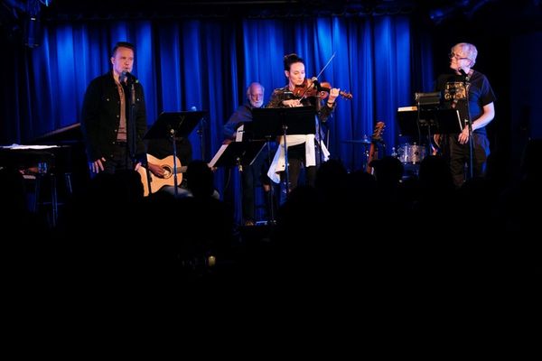 Will Chase, Elizabeth A. Davis, Don Scardino, and band Photo