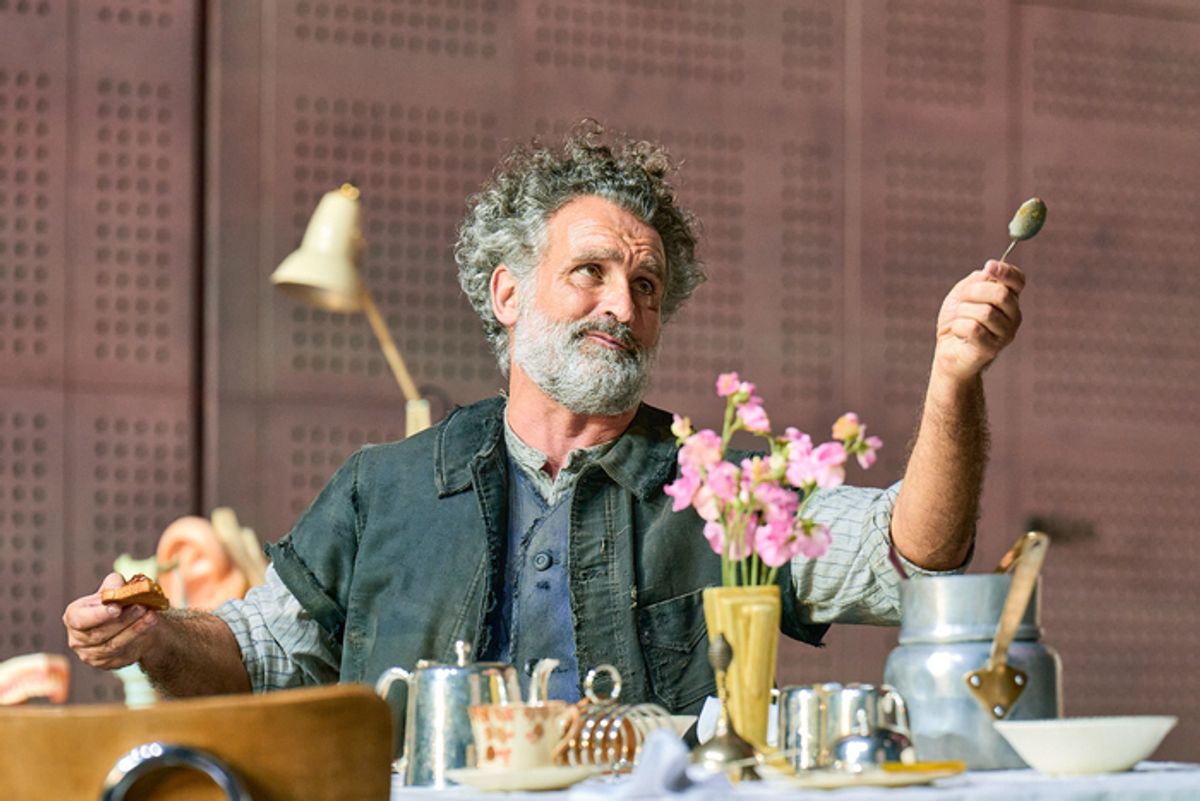 John Marquez (Alfred Doolittle) at Photos: First Look at The Old Vic's PYGMALION with Patsy Ferran and Bertie Carvel