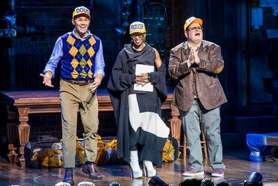 Andrew Rannells, Cynthia Erivo, Josh Gad Photo