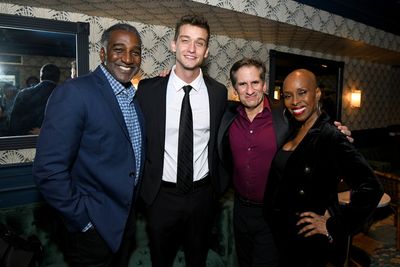 NEW YORK, NEW YORK - SEPTEMBER 18: (L-R) Norm Lewis, Cody Saintgnue, Seth Rudetsky, a Photo