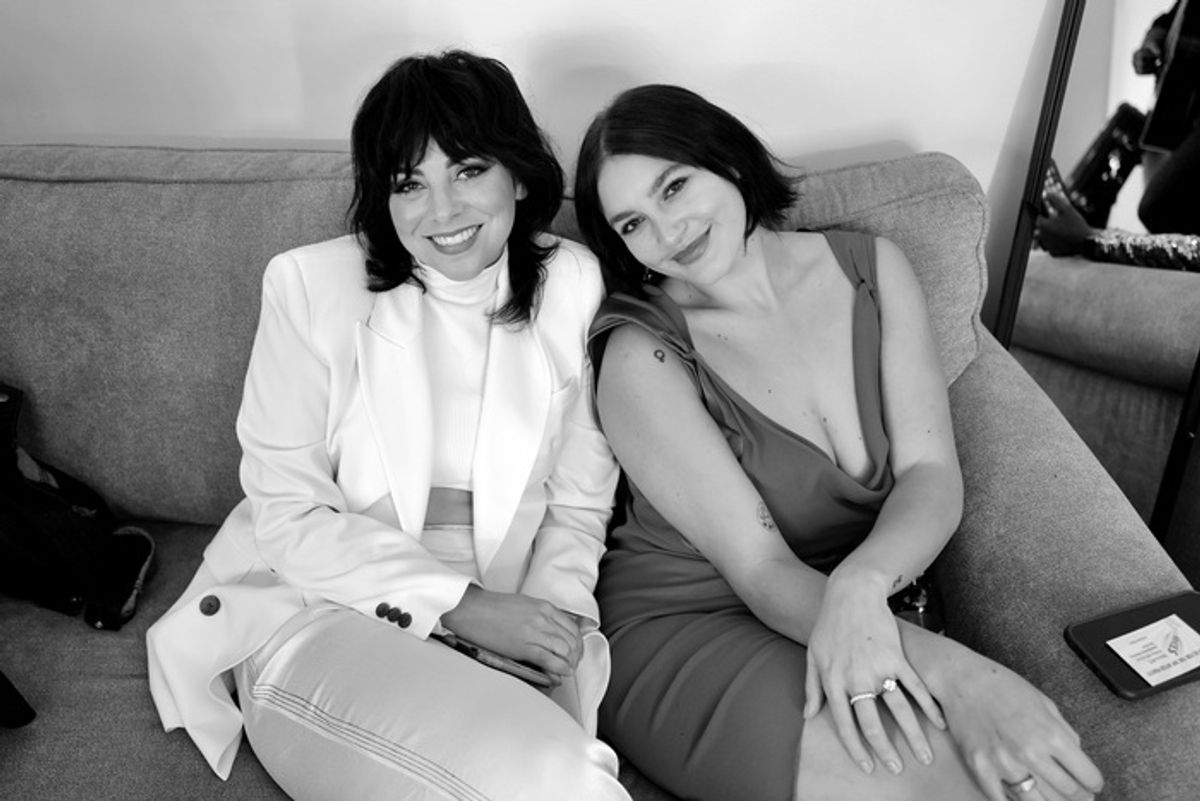 NEW YORK, NEW YORK - SEPTEMBER 18: (EDITOR'S NOTE: Image was shot in black and white. Color version not available.) (L-R) Krysta Rodriguez and Gracie McGraw attend the 9th Annual 'Voices: Stars For Foster Kids' Benefit Concert hosted by You Gotta Believe at Town Hall on September 18, 2023 in New York City. (Photo by Jenny Anderson/Getty Images for You Gotta Believe) at 