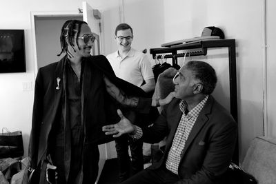 NEW YORK, NEW YORK - SEPTEMBER 18: (EDITOR'S NOTE: Image was shot in black and white. Photo