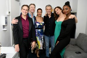 NEW YORK, NEW YORK - SEPTEMBER 18: (L-R) Seth Rudetsky, James Wesley, Bellamy Young,  Photo