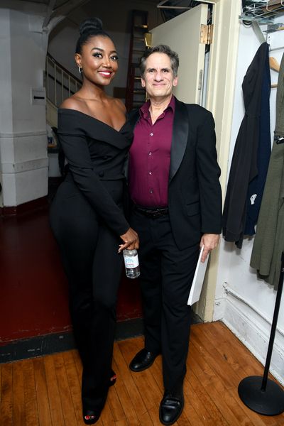 NEW YORK, NEW YORK - SEPTEMBER 18: (L-R) Patina Miller and Seth Rudetsky attend the 9 Photo