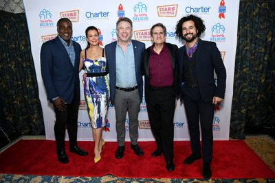 NEW YORK, NEW YORK - SEPTEMBER 18: (L-R)Norm Lewis, Bellamy Young, James Wesley, Seth Photo