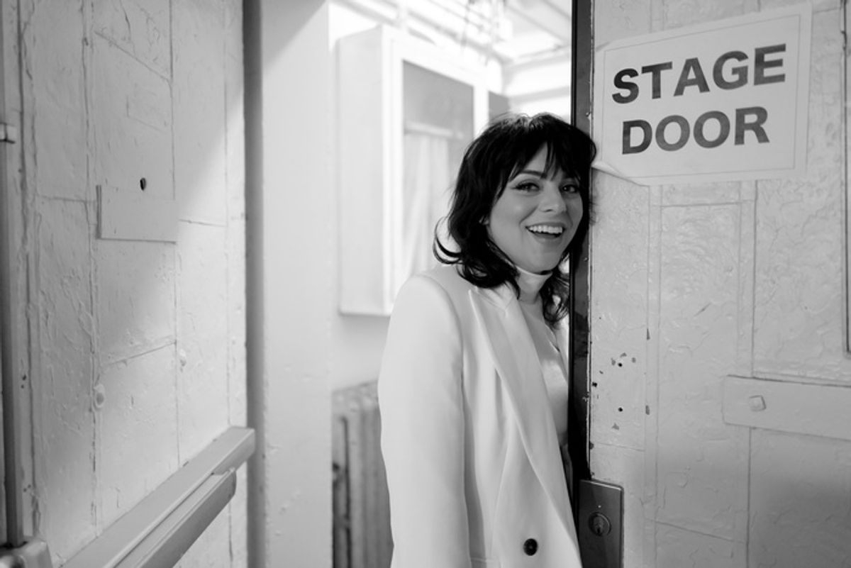 NEW YORK, NEW YORK - SEPTEMBER 18: (EDITOR'S NOTE: Image was shot in black and white. Color version not available.) Krysta Rodriguez prepares backstage during the 9th Annual 'Voices: Stars For Foster Kids' Benefit Concert hosted by You Gotta Believe at Town Hall on September 18, 2023 in New York City. (Photo by Jenny Anderson/Getty Images for You Gotta Believe) at 