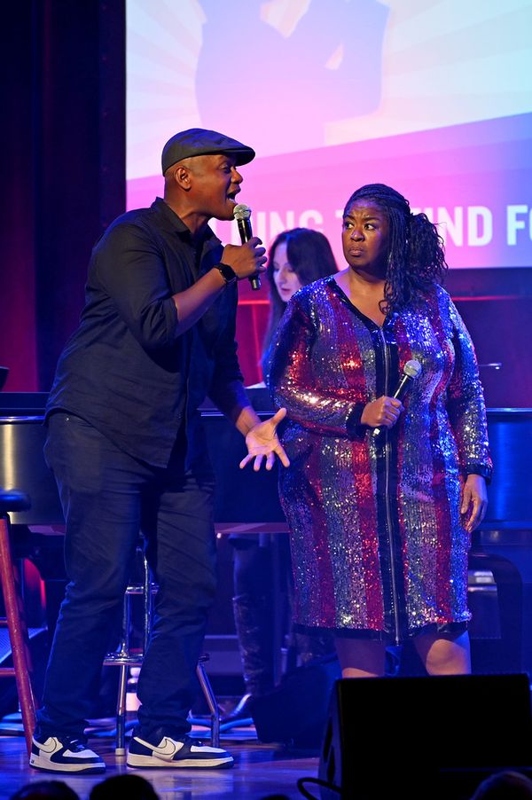 NEW YORK, NEW YORK - SEPTEMBER 18: Javier Colon and Natasha Yvette Williams perform o Photo