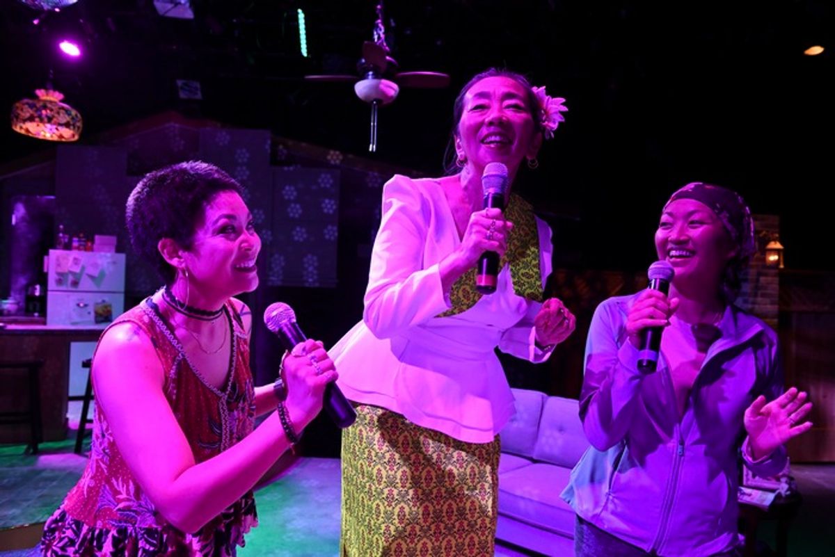 RINABETH APOSTOL, KEIKO  CARREIRo and NICOLE TUNG at 