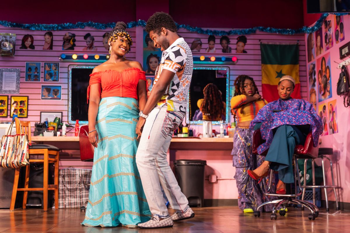 Nana Mensah and Michael Oloyede (foreground); Maechi Aharanwa  and Lakisha May (background) at 