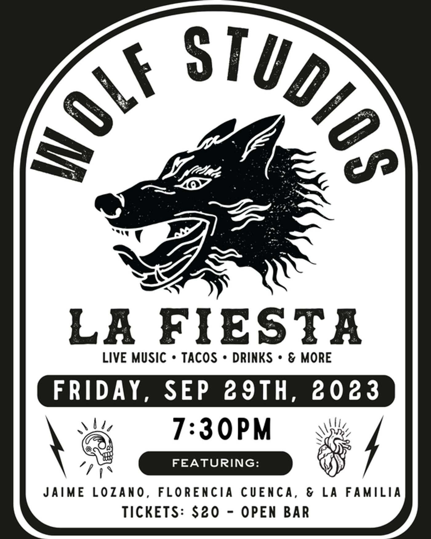 WOLF STUDIOS PRESENTS LA FIESTA - A LIVE ARTIST SHOWCASE FEATURING JAIME LOZANO & LA FAMILIA WOLF STUDIOS PRESENTS LA FIESTA - A LIVE ARTIST SHOWCASE FEATURING JAIME LOZANO & LA FAMILIA Image