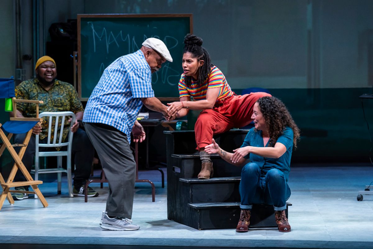 Doug Brown, Constance Swain and Alina Collins Maldonado, background: Shaquille Stewart  at 