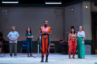 Billie Krishawn, background: Doug Brown, Alina Collins Maldonado, Constance Swain and Photo