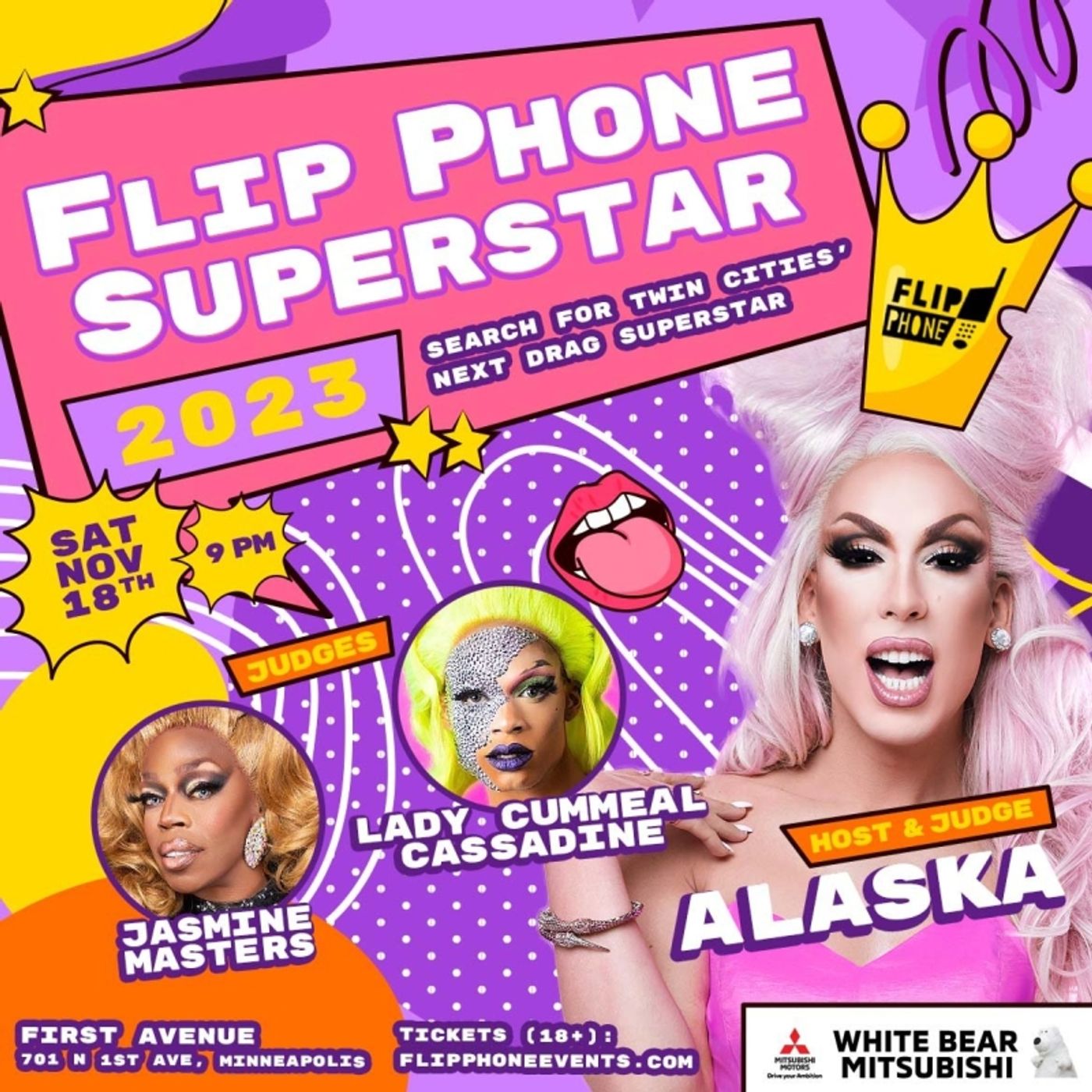 Interview: Alaska Thunderfuck Of FLIP PHONE SUPERSTAR 2023 at First Avenue  Image