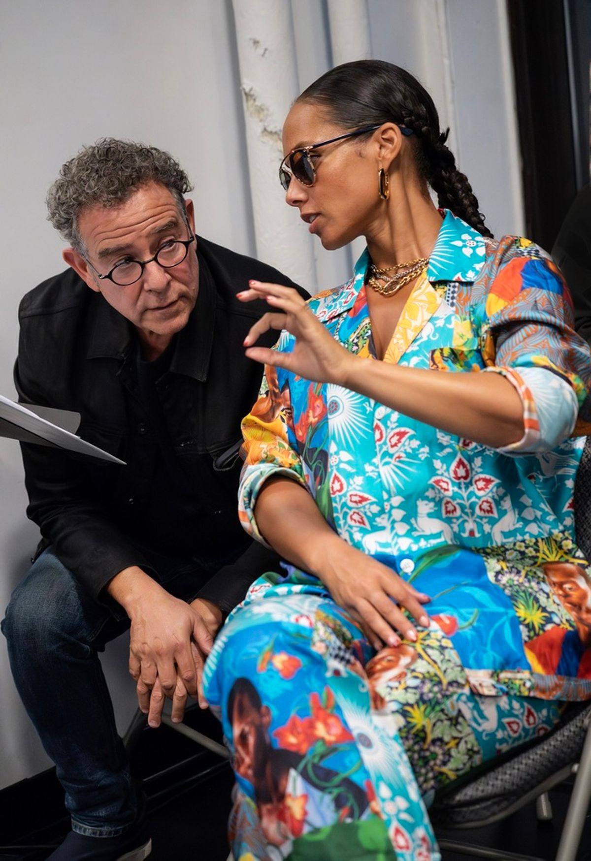 Director Michael Greif and composer Alicia Keys  at 