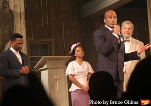 Leslie Odom Jr., Kara Young, Director Kenny Leon and Jay O. Sanders Photo