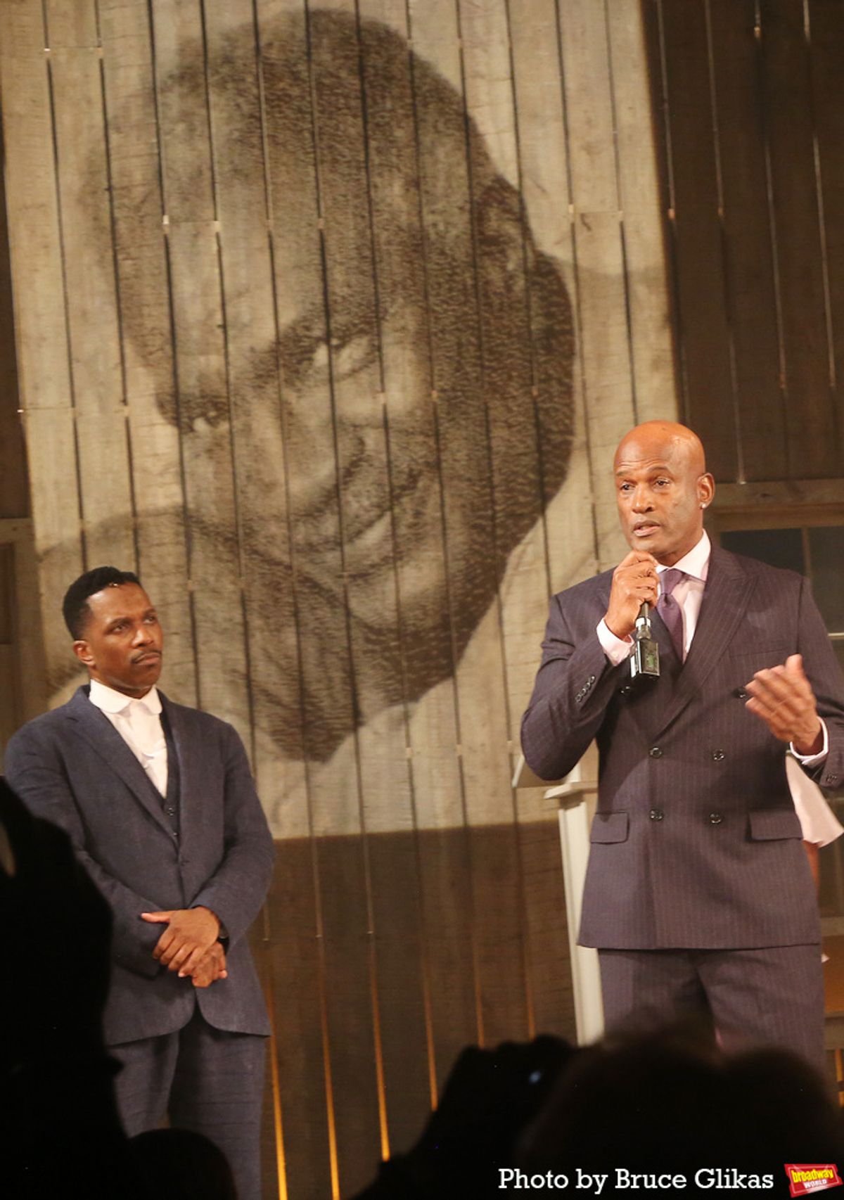 Leslie Odom Jr., Kara Young and Director Kenny Leon at 