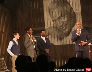 Noah Robbins, Billy Eugene Jones, Leslie Odom Jr. and Director Kenny Leon Photo