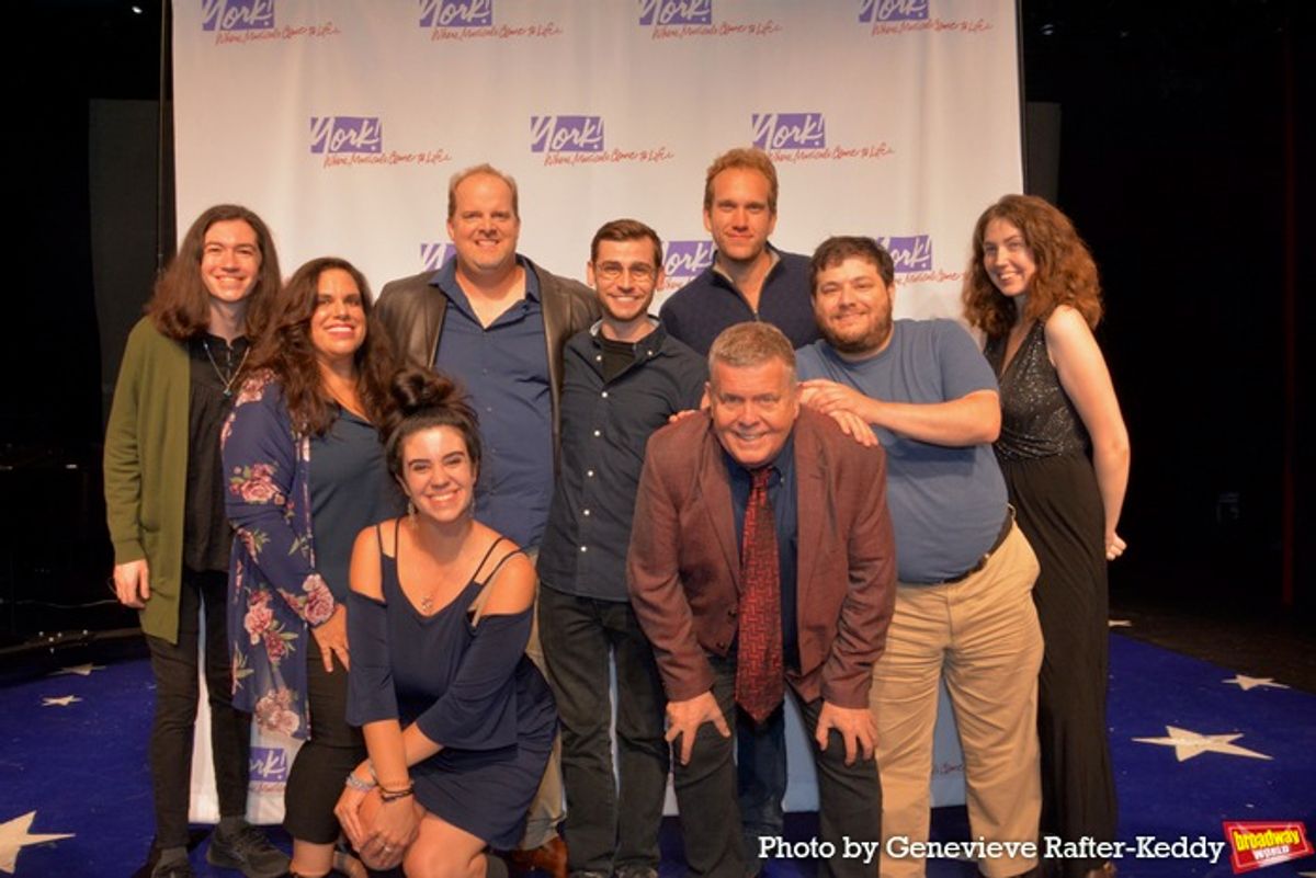 Members of The York Theater Staff-Tori Calderon-Caswell, Marie Grace LaFerrara, Aaron Simms, Joseph Hayward, Seth Christenfeld, Emily Drossell, Veronica Shea and James Morgan at 