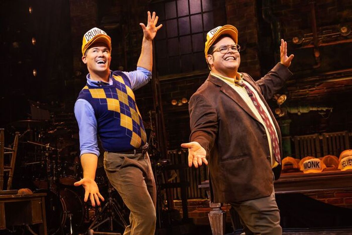 Andrew Rannells and Josh Gad at 