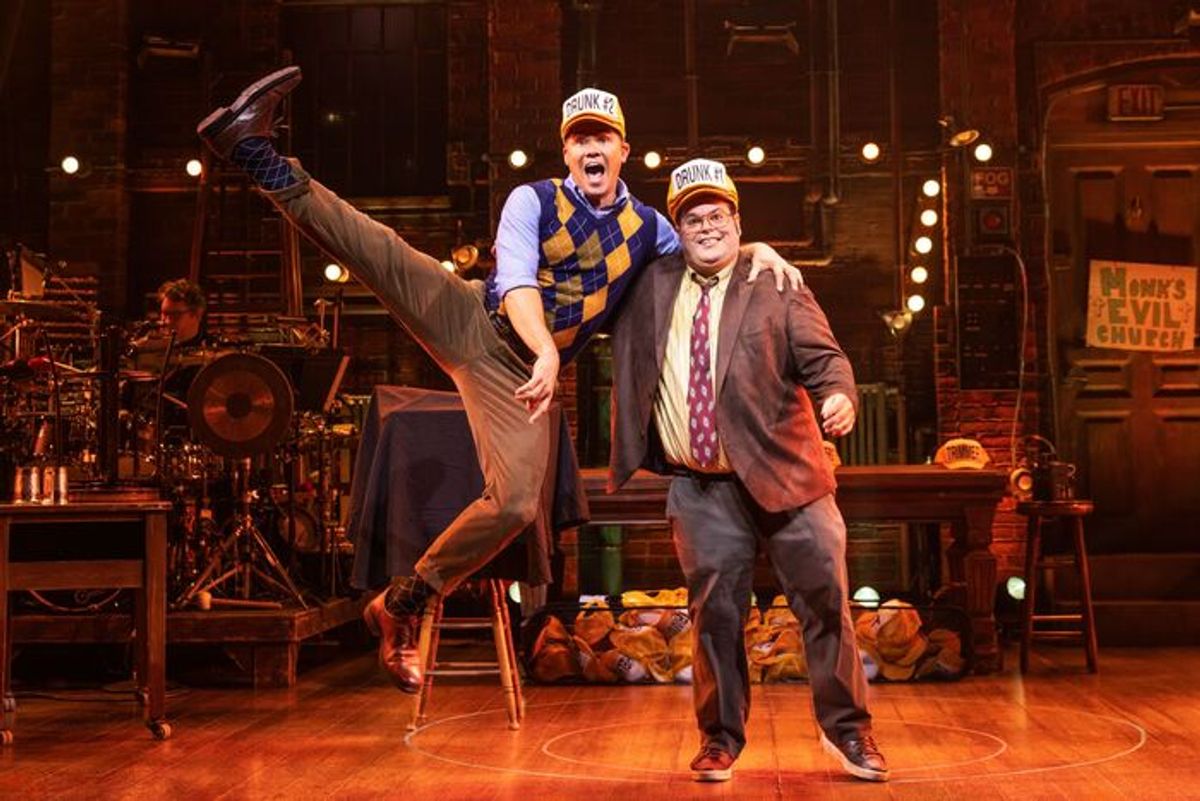 Andrew Rannells and Josh Gad at 