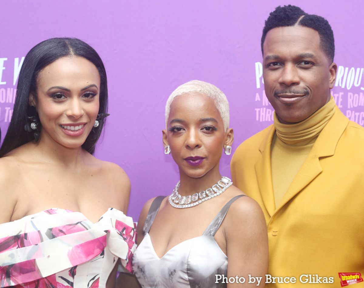 Producer Nicolette Robinson, Kara Young and Leslie Odom, Jr. at 