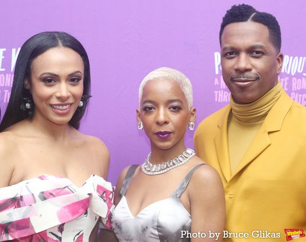 Producer Nicolette Robinson, Kara Young and Leslie Odom, Jr. Photo