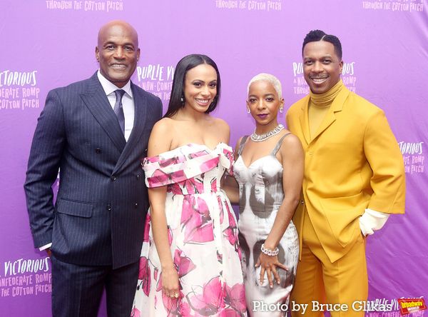 Director Kenny Leon, Producer Nicolette Robinson Odom, Kara Young and Leslie Odom, Jr Photo