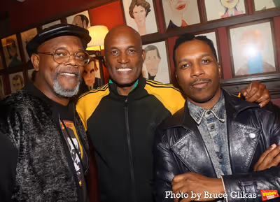 Samuel L. Jackson, Kenny Leon and Leslie Odom Jr. Photo