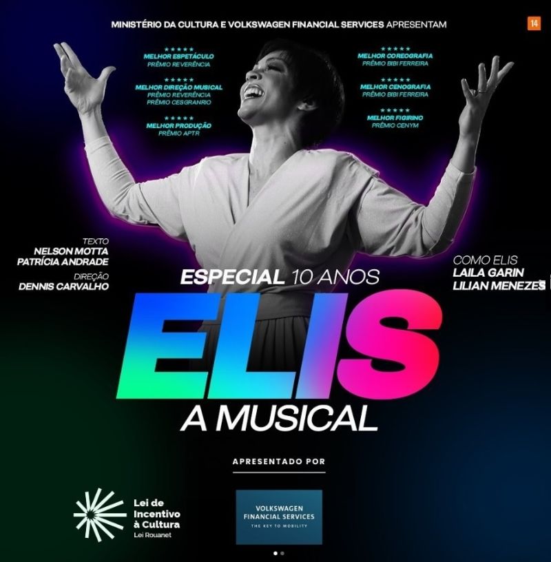 Starring Laila Garin, the Award-Winning Show ELIS, A MUSICAL Returns to Sao Paulo in a Special Edition Commemorating 10 Years  Image