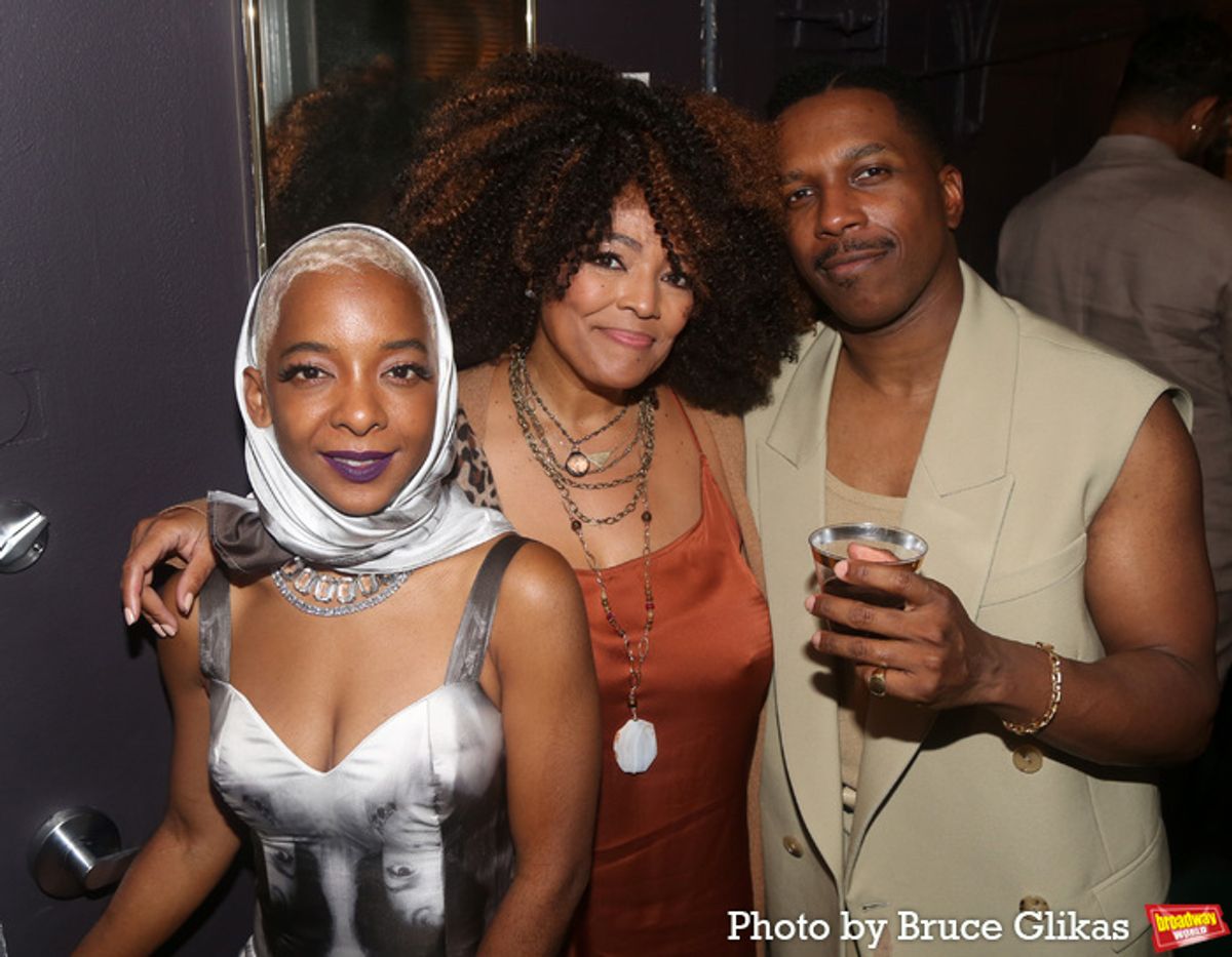 Kara Young, Kim Fields and Leslie Odom Jr. at 