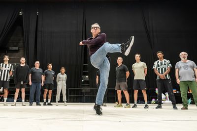 Nick Barclay and some of the cast Photo