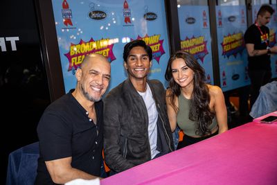 Dennis Stowe, Michael Maliakel, Sonya Balsara Photo