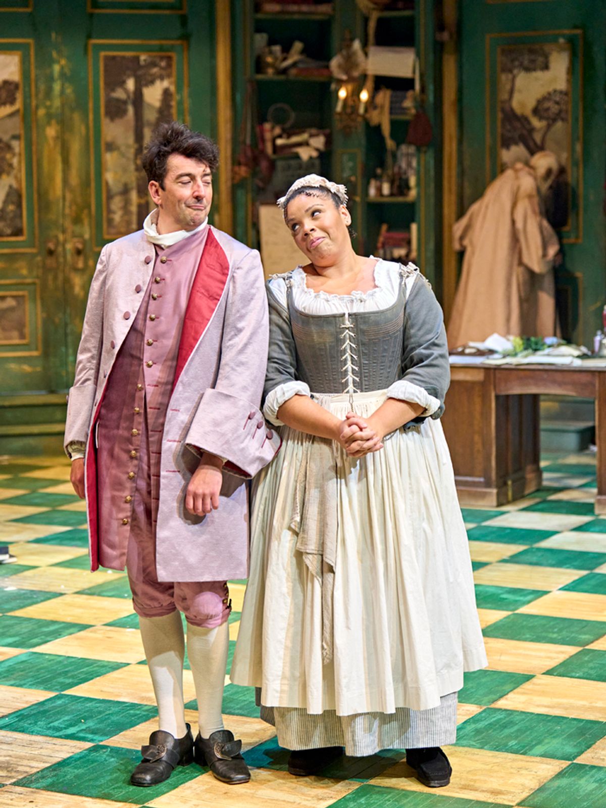 Chris Hannon (Beralde) and Zweyla Mitchell dos Santos (Toinette)  at 