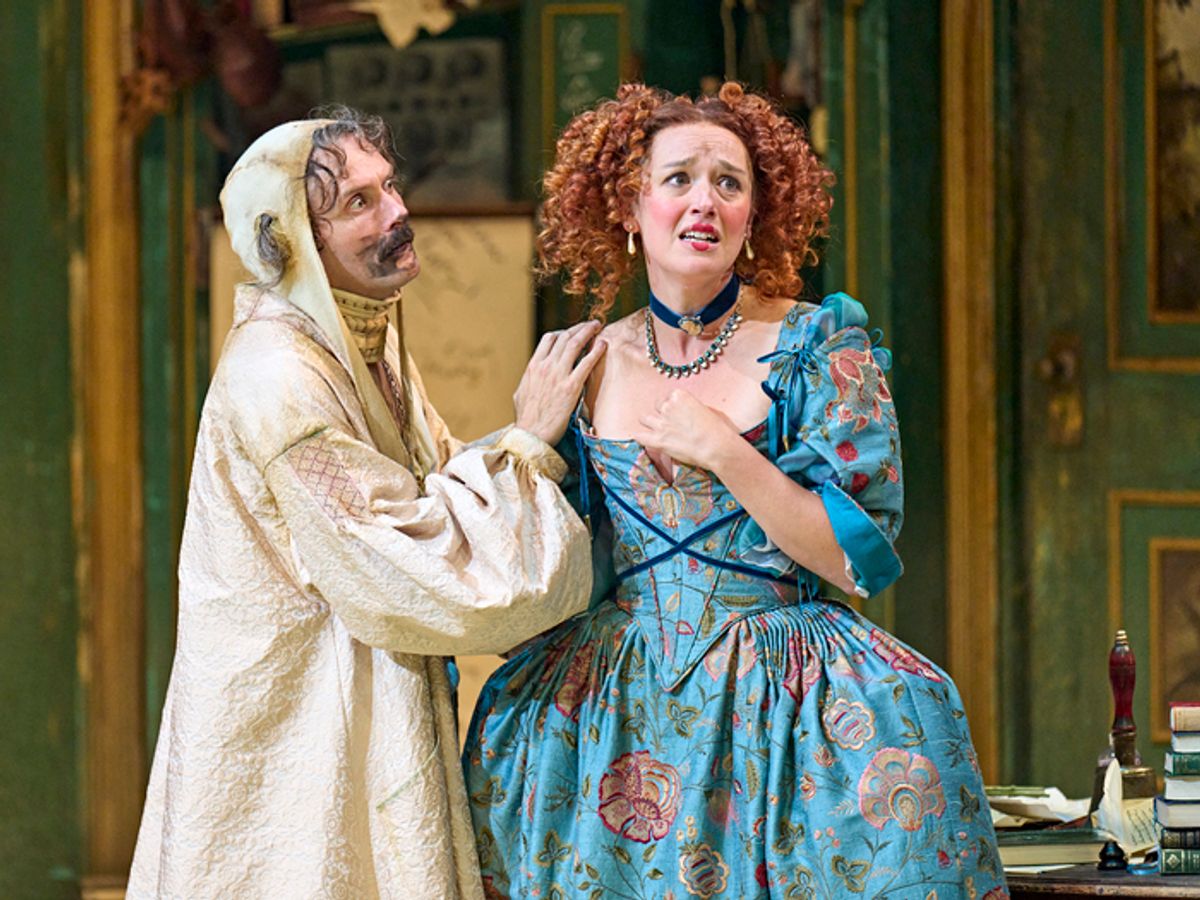 Edward Hogg (Argan) and Jessica Ransom (Beline) at 