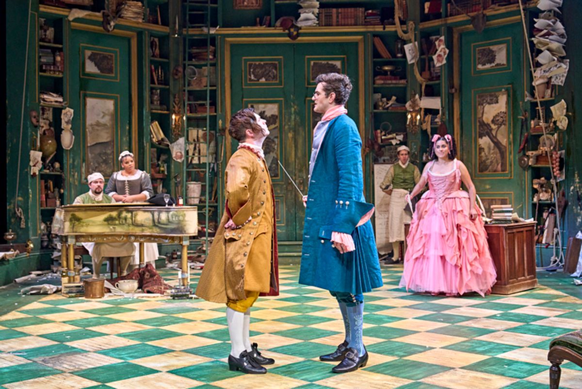 Garmon Rhys (Thomas Diaforius) and Zak Ghazi-Torbati (Cleante)  at 