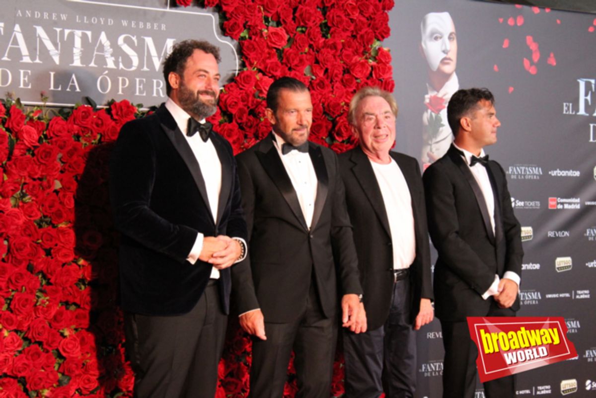 Iñaki Fernández, Antonio Banderas, Andrew Lloyd Webber y Federico Bellone at 