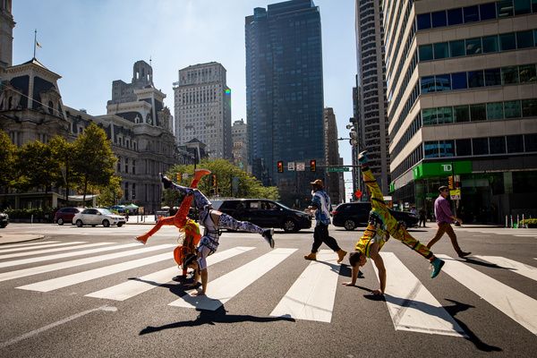 Photos: Cirque Du Soleil BAZZAR Artists Visit Philadelphia Museum Of Art And LOVE Park  Image