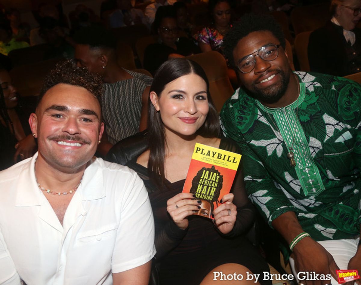 Andew Chappelle, Phillipa Soo and Okieriete Onaodowan at 