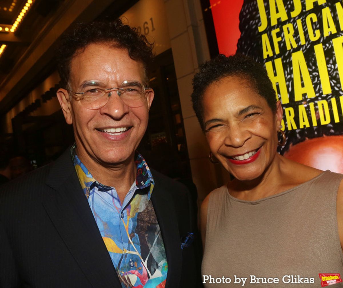 Brian Stokes Mitchell and Allyson Tucker Mitchell at 