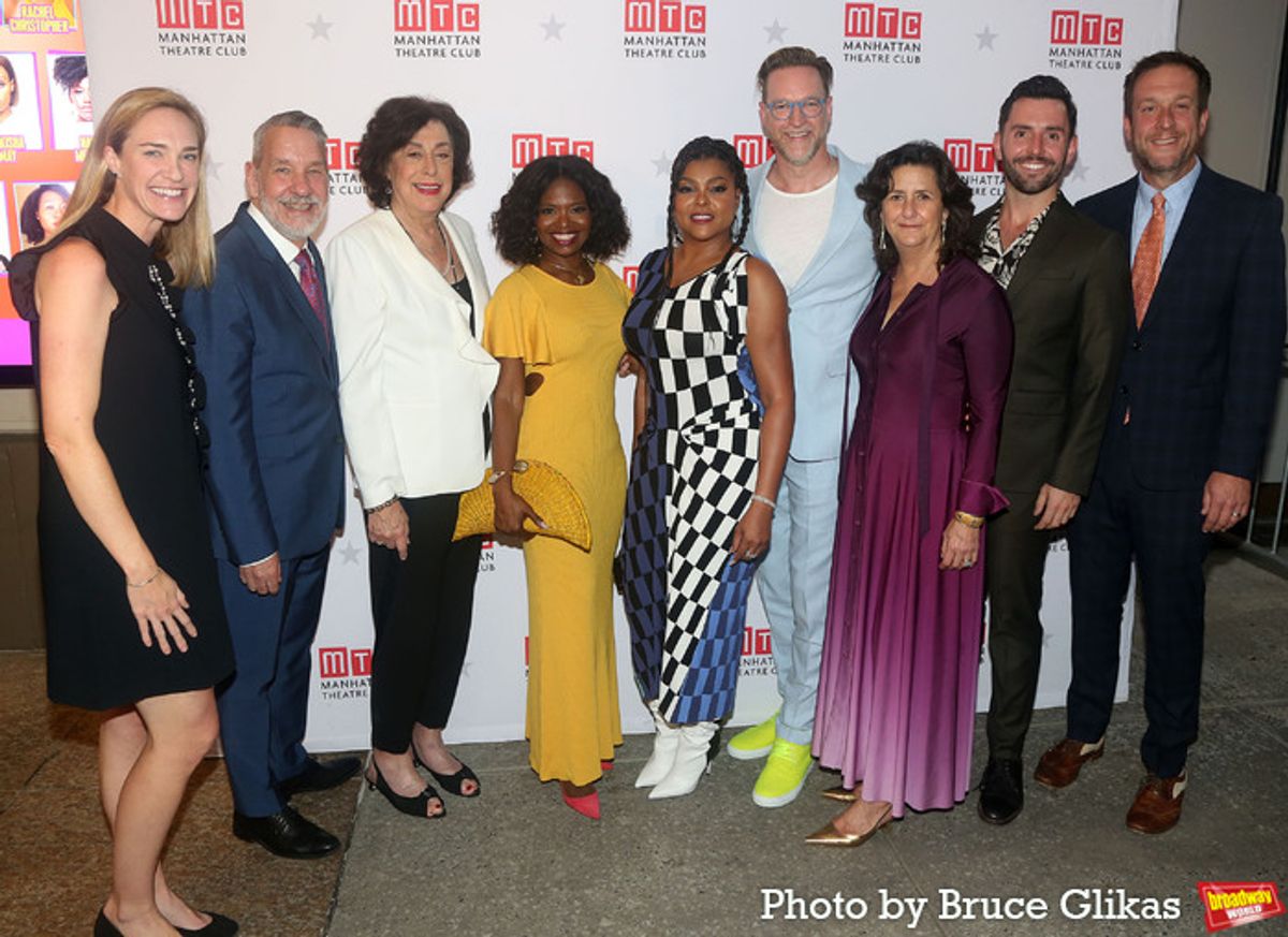 Producers Nicki Hunter, Chris Jennings, Lynne Meadow, La Chanze, Taraji P. Henson, Jamie Forshaw, Gigi Pritzker, Evan Mayer and Stephen Kaus at 