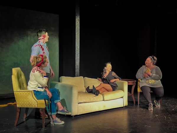 Jessica Rothe, Patrick Heusinger, Midori Francis, and Jolene Purdy in Dark Still Life Photo
