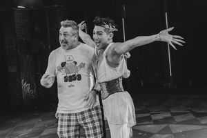 Joey Fatone visits & Juliet on Broadway  Photo