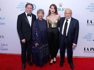 Gustavo Dudamel, Berta Isabel Aguilera, María Valverde, and Frank Gehry
 Photo