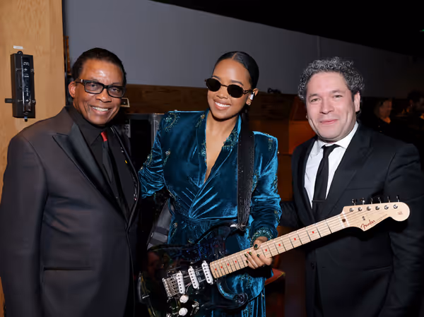 Herbie Hancock, H.E.R. and Gustavo Dudamel Photo