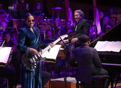 H.E.R., Herbie Hancock, and Gustavo Dudamel
 Photo