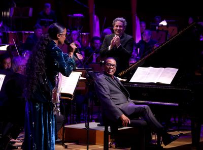 H.E.R., Herbie Hancock, and Gustavo Dudamel
 Photo