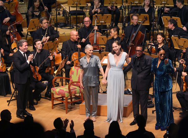 Gustavo Dudamel,  Lucinda Childs, Geneva Lewis, and Herbie Hancock, and H.E.R. Photo