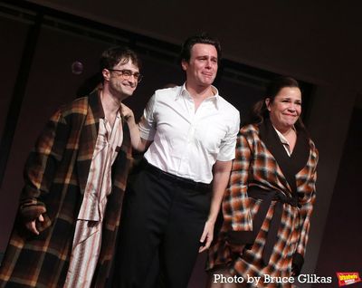 Daniel Radcliffe, Jonathan Groff and Lindsay Mendez Photo