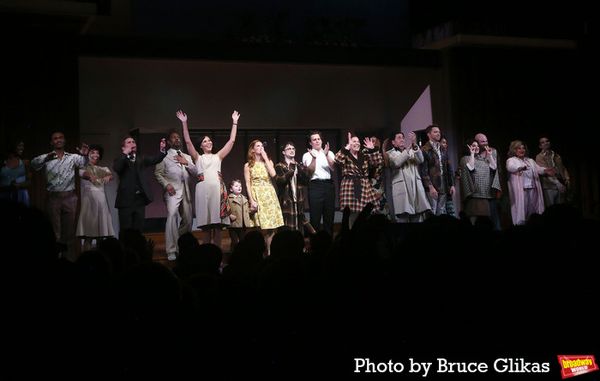 Katie Rose Clarke, Daniel Radcliffe, Jonathan Groff,  Lindsay Mendez, Krystal Joy Bro Photo